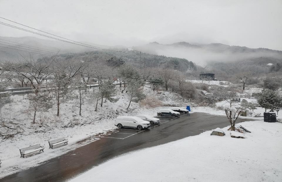 도마령영농조합법인 주차장 전경
