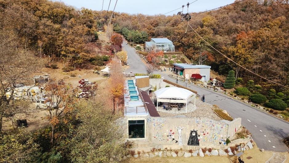 강화레포츠파크 짚라인과 전경